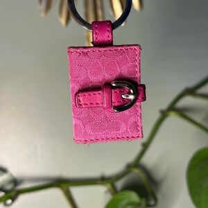 Coach Pink Photo Keychain
